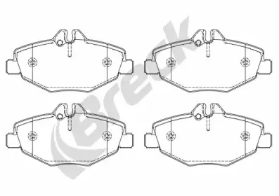 Комплект тормозных колодок, дисковый тормоз BRECK купить